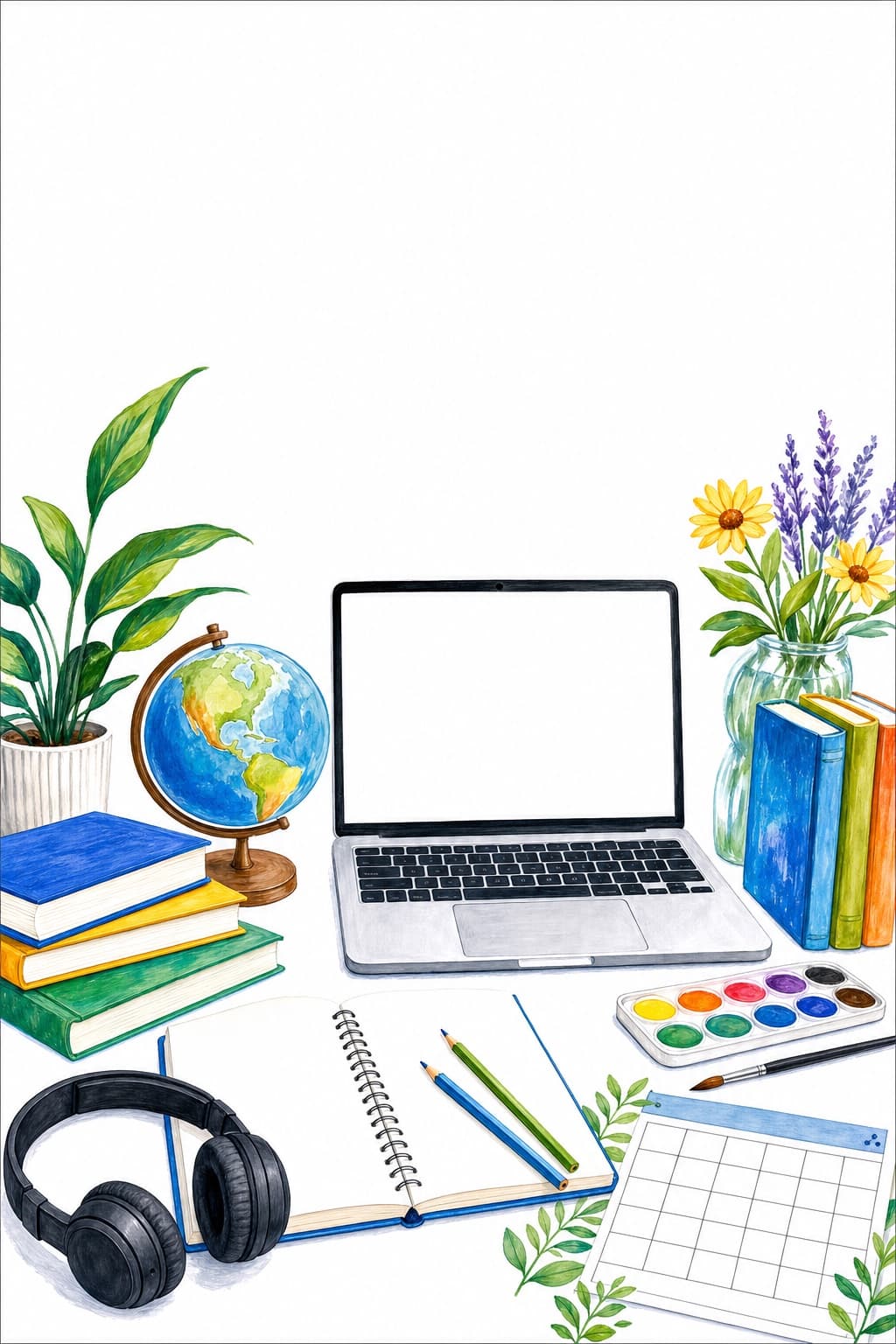 Teen study setup page from the homeschool bundle