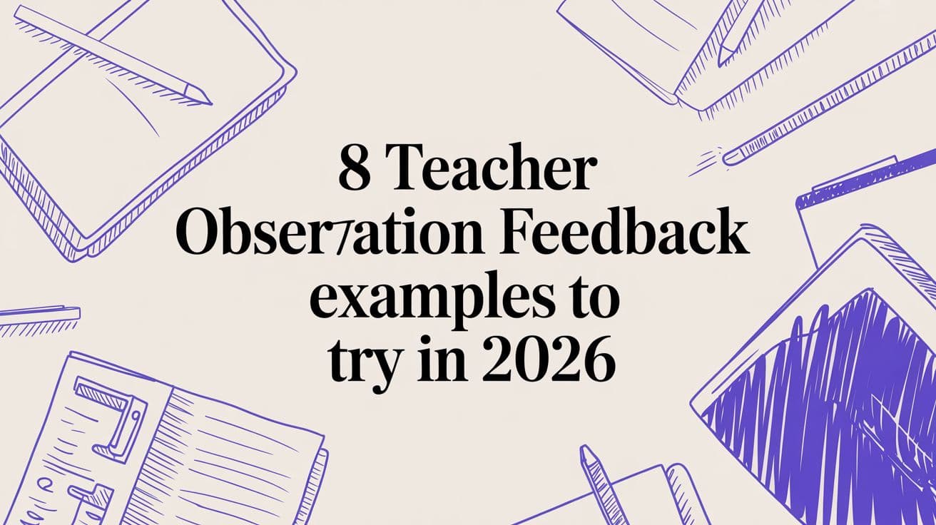 8 Teacher Observation Feedback Examples to Try in 2026
