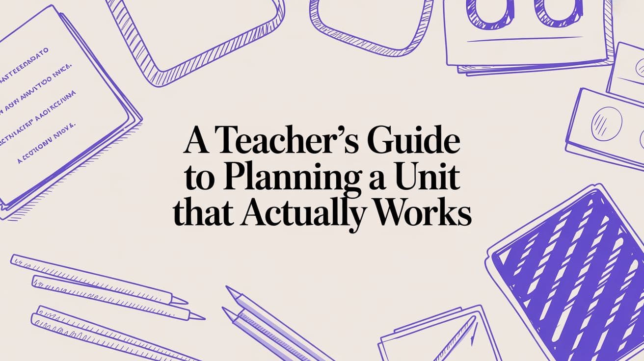 A Teacher's Guide to Planning a Unit That Actually Works