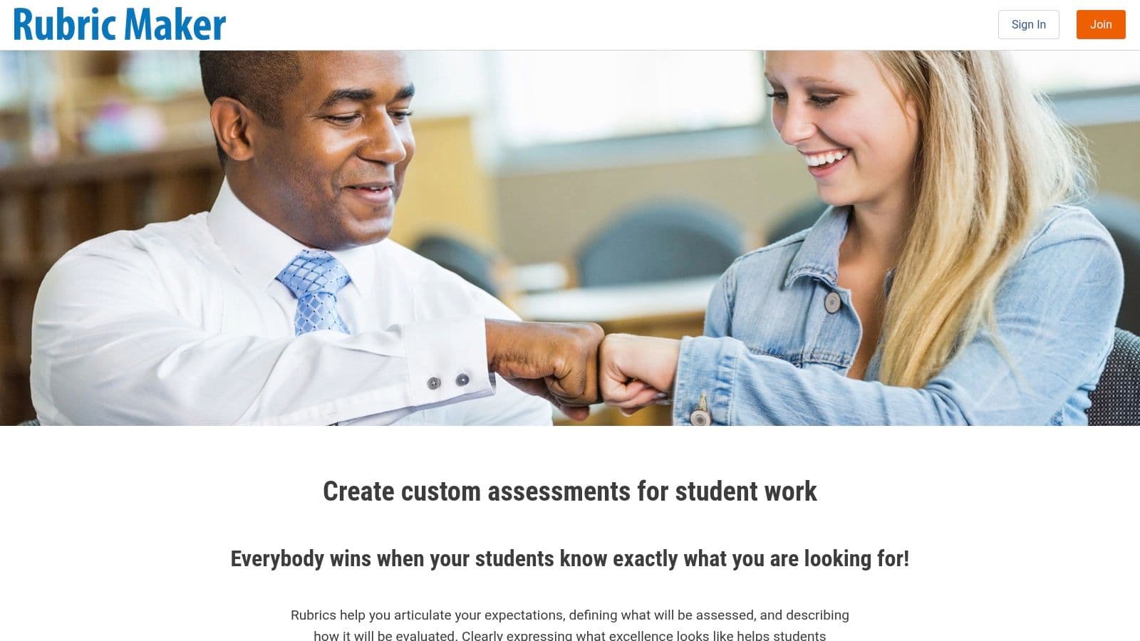 Students collaborating on a project in a classroom, with a teacher observing, highlighting the need for clear assessment rubrics.