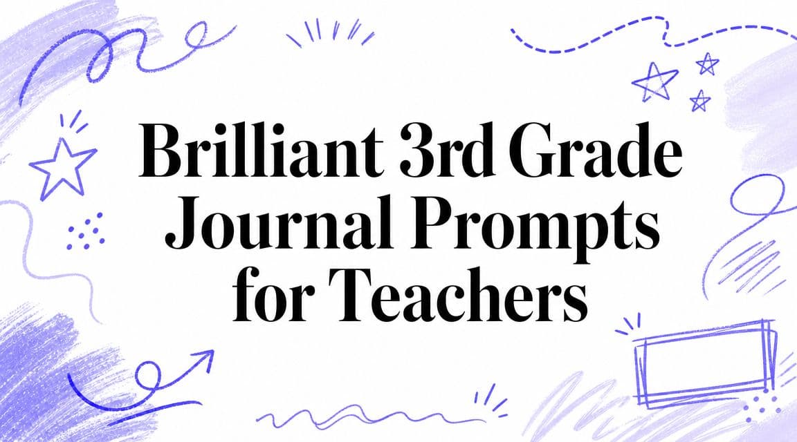 Brilliant 3rd Grade Journal Prompts for Teachers
