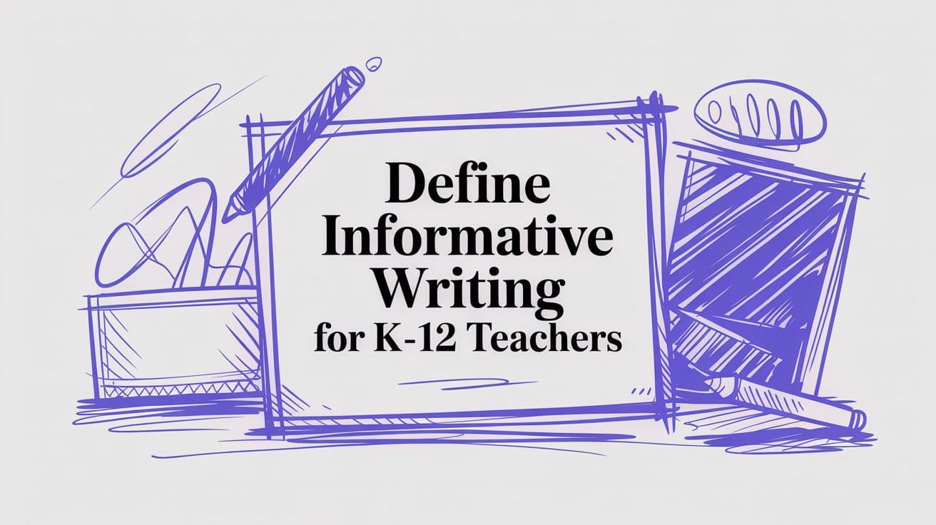Define Informative Writing for K-12 Teachers