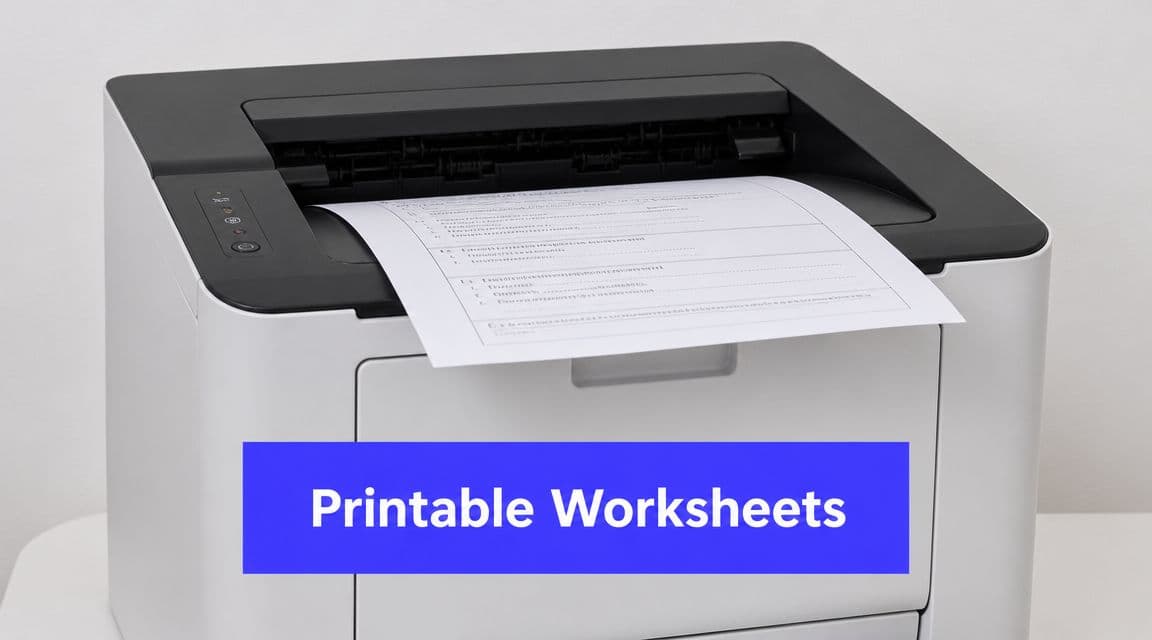 A modern white laser printer producing a printed document with text on a plain white background.