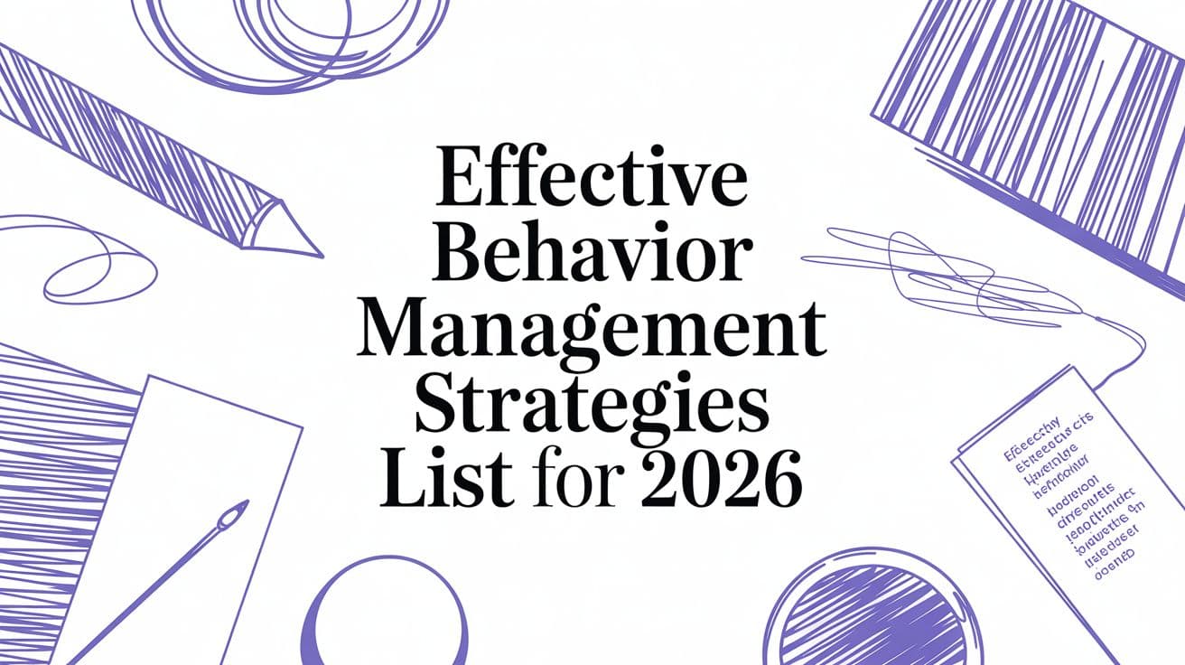 Effective Behavior Management Strategies List for 2026