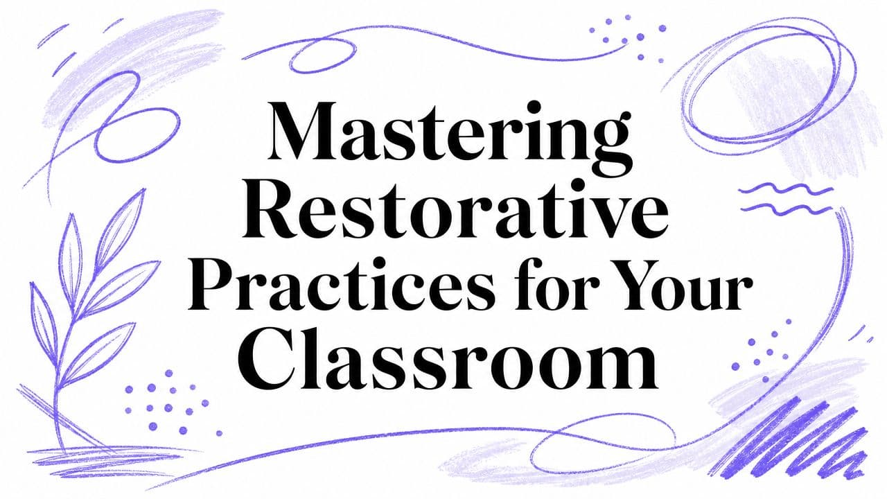 Mastering Restorative Practices for Your Classroom