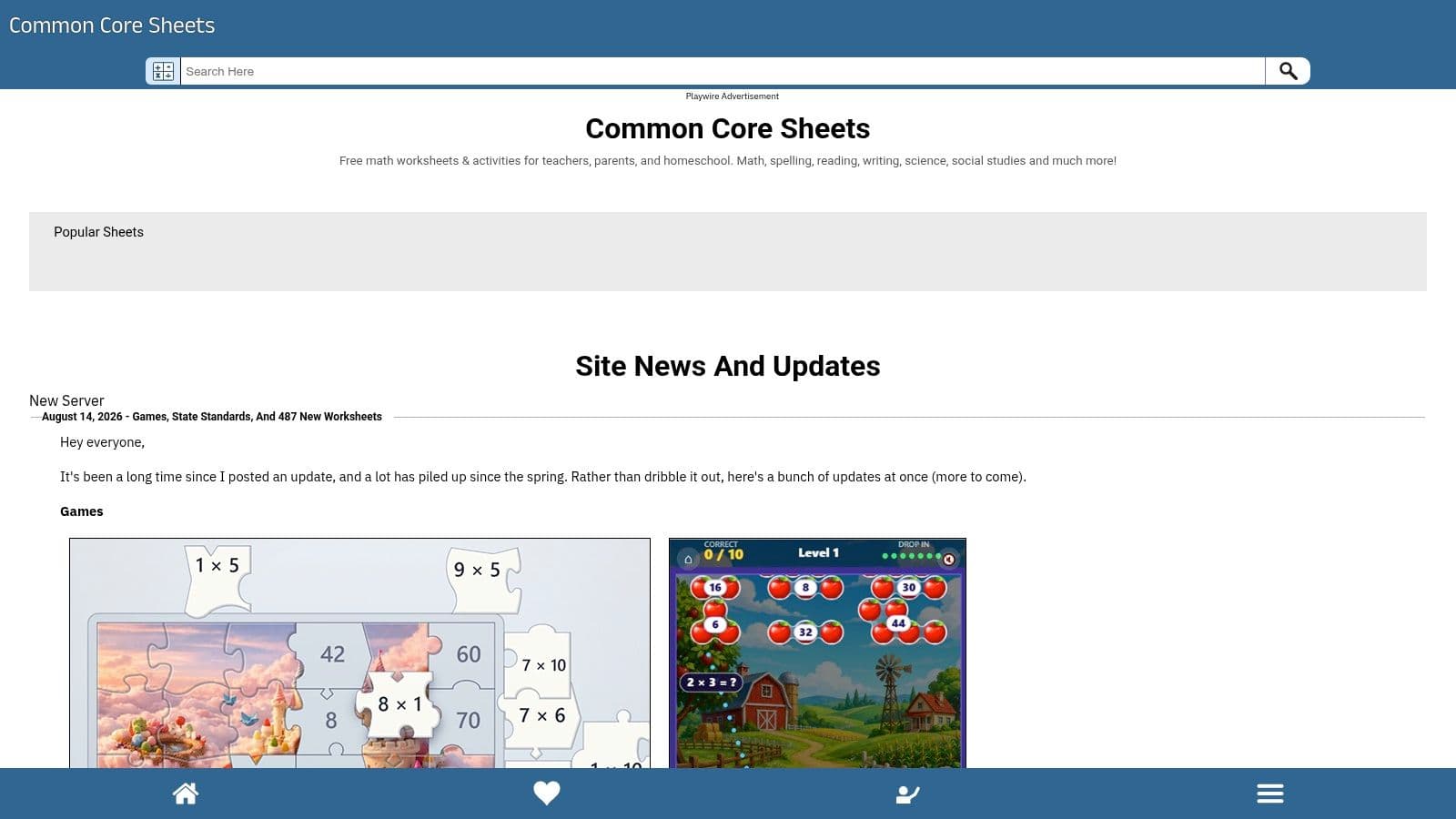 CommonCoreSheets