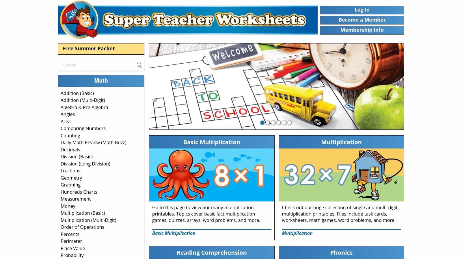 Super Teacher Worksheets