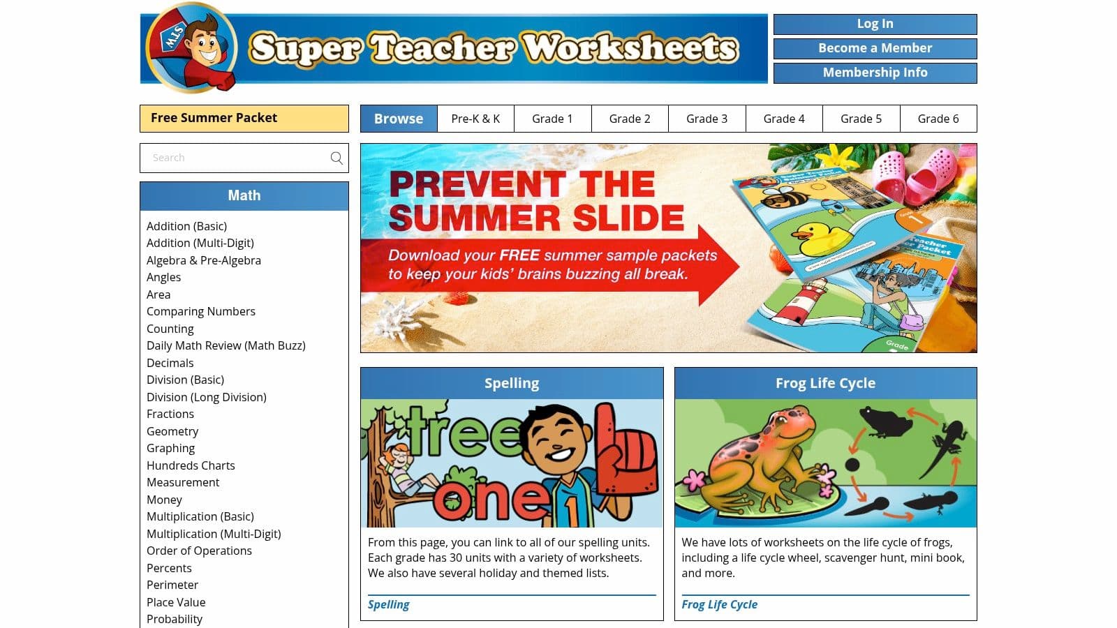 Super Teacher Worksheets