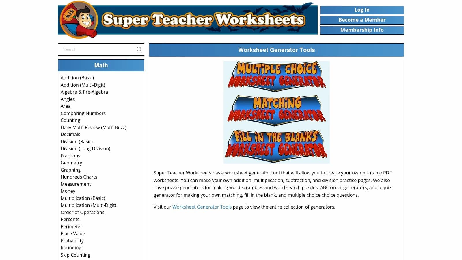 Super Teacher Worksheets