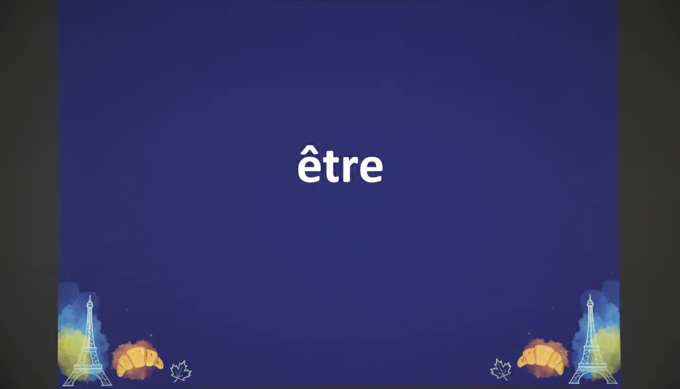 Learning "Être" - The French Verb