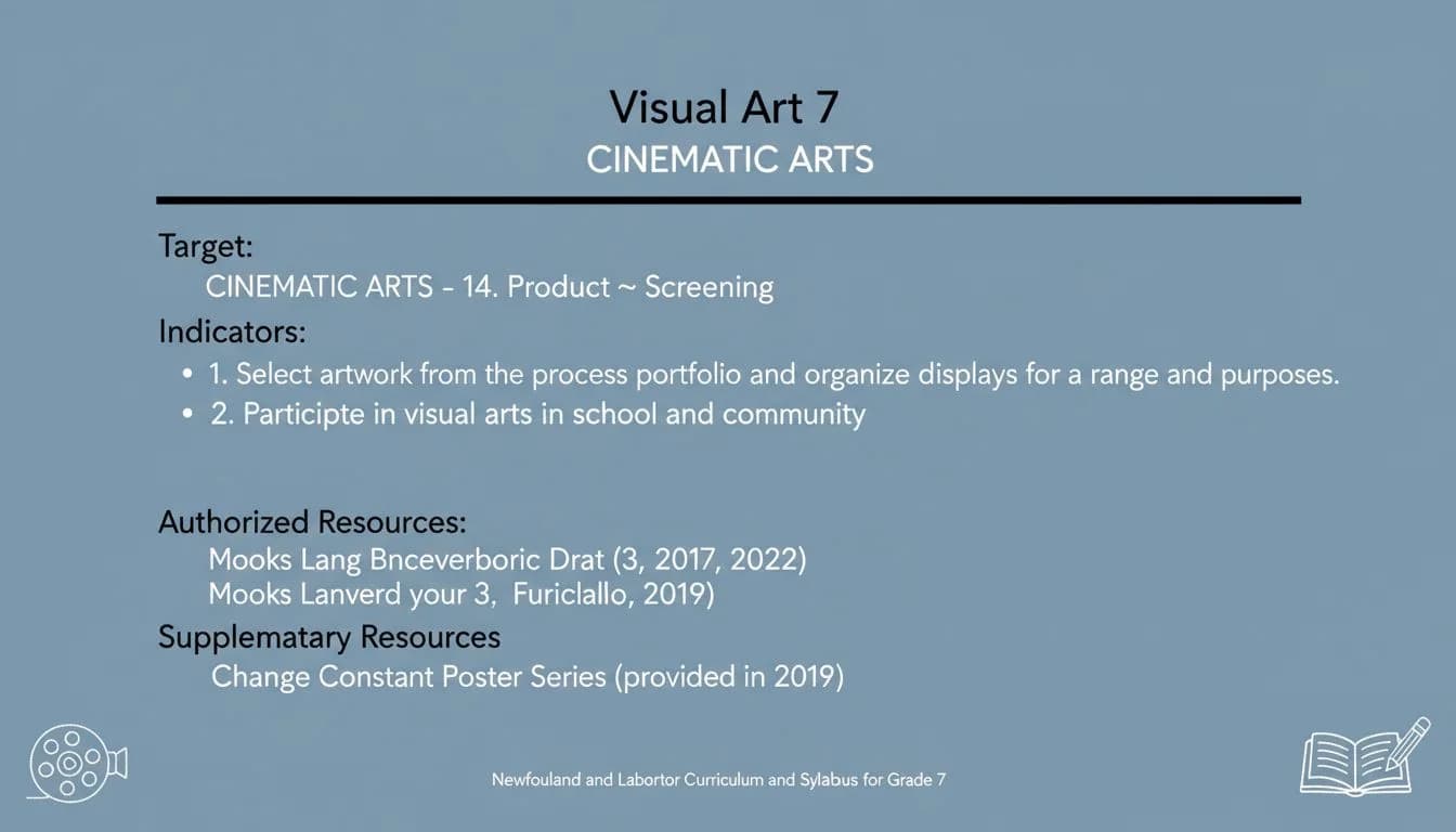 Grade 7 Cinematic Arts Showcase