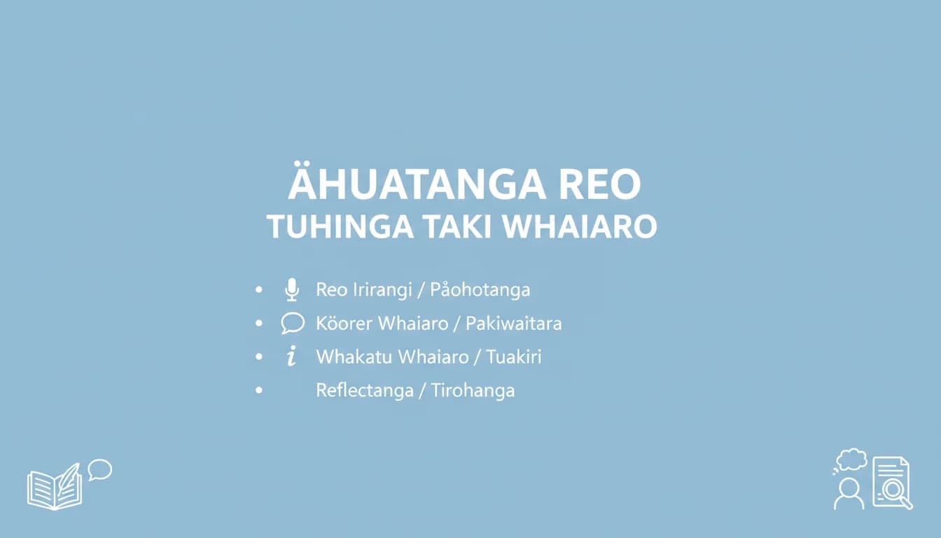 Āhuatanga Reo in Persuasive Writing