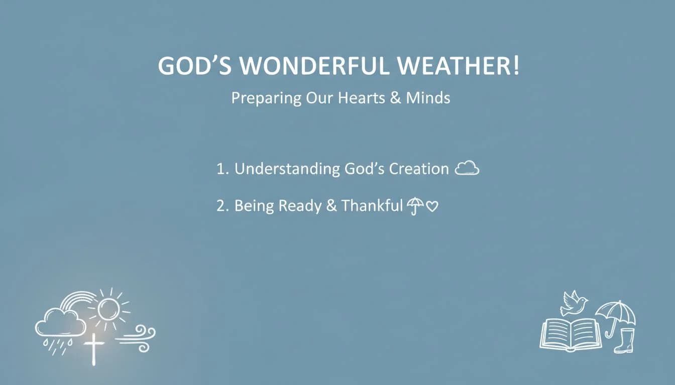 Weather Wonders: God's Amazing Creation