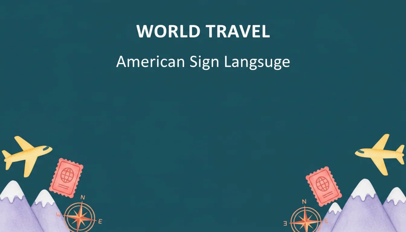 ASL Travel Signs Worldwide