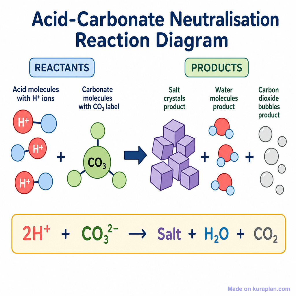 Acid-Carbonate Neutralisation Reaction Diagram (simple)