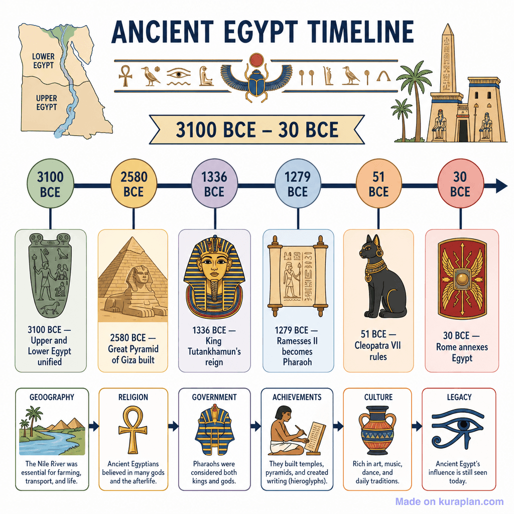 Ancient Egypt Timeline (detailed)