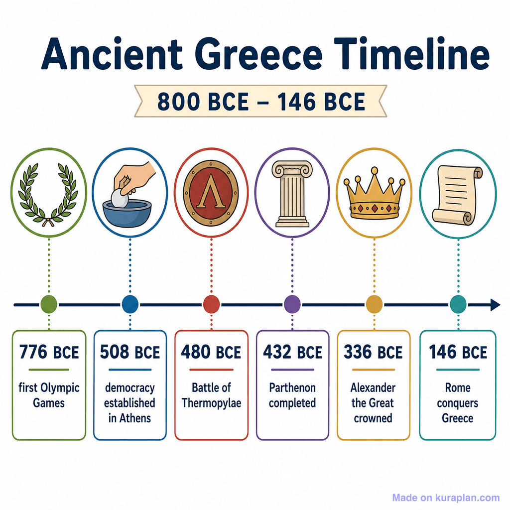 Ancient Greece Timeline (simple)