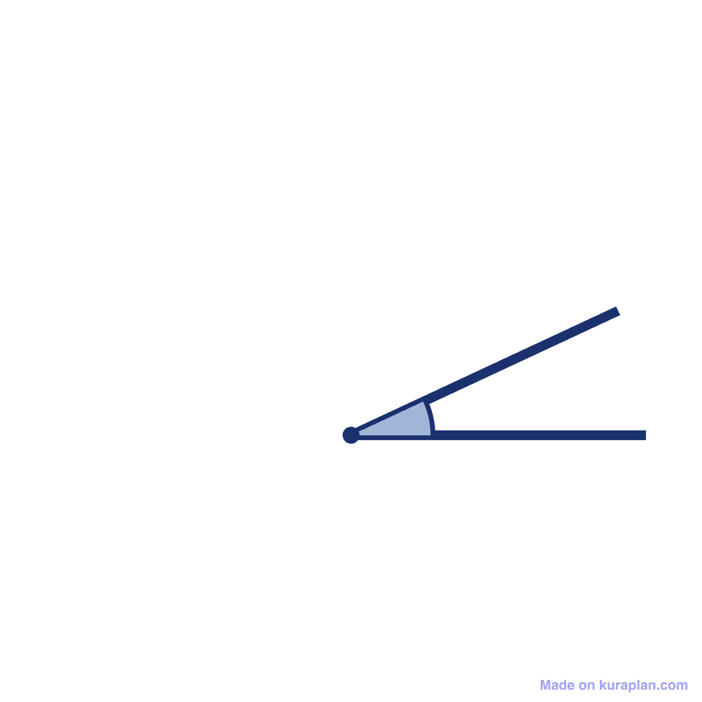 Angle — 25° (Acute Angle)