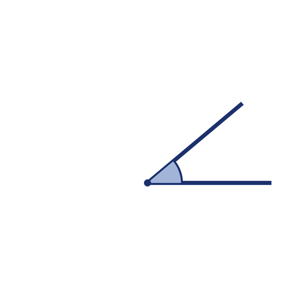 Angle — 40° (Acute Angle)
