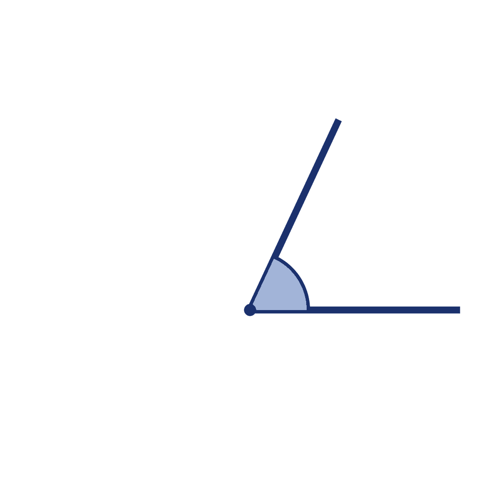 Angle — 65° (Acute Angle)