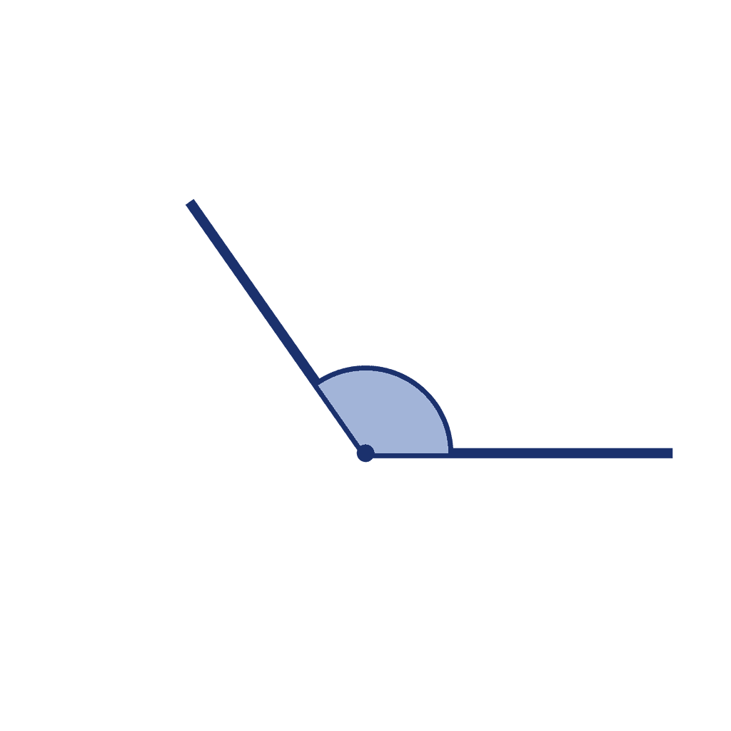 Angle — 125° (Obtuse Angle)