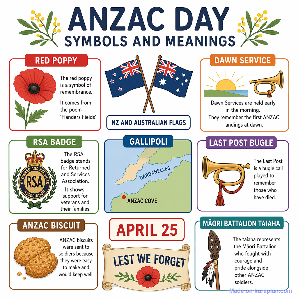 ANZAC Day Symbols and Meanings (simple)