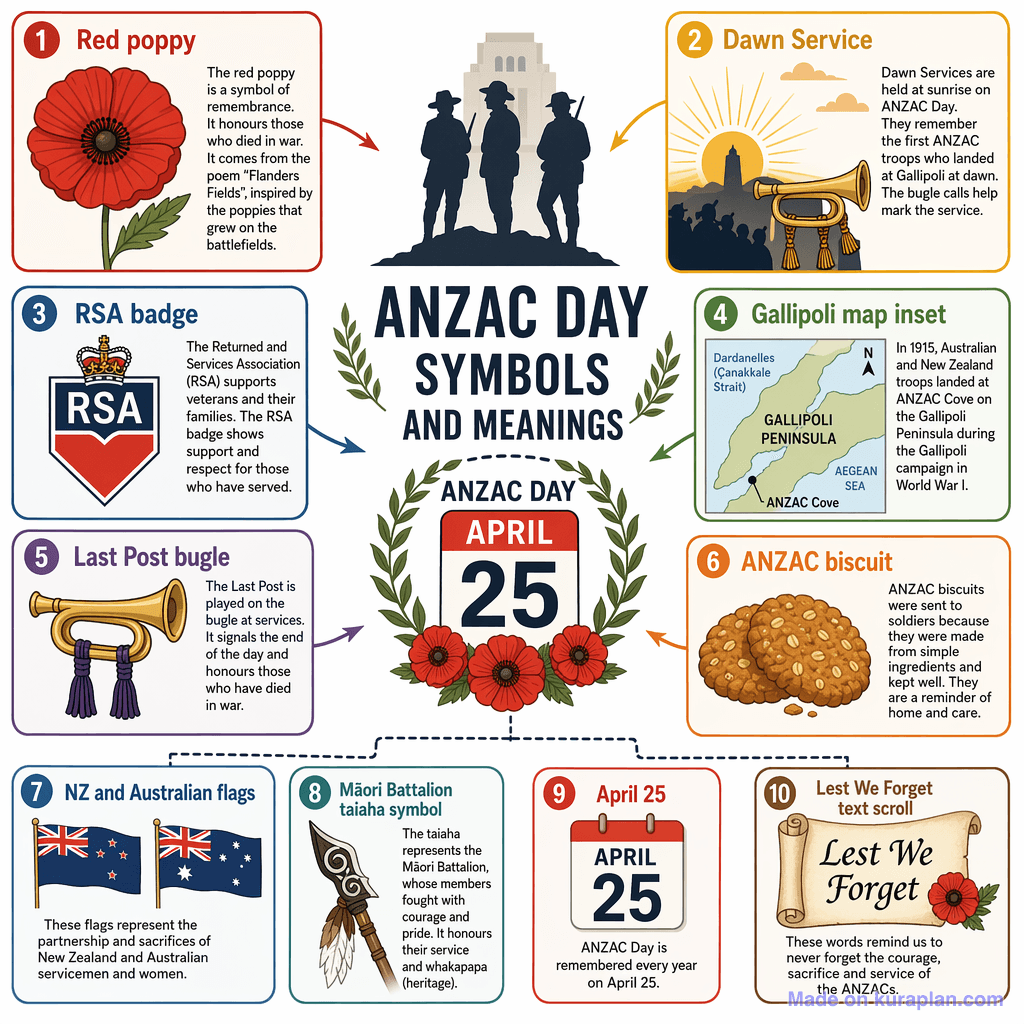 ANZAC Day Symbols and Meanings (detailed)