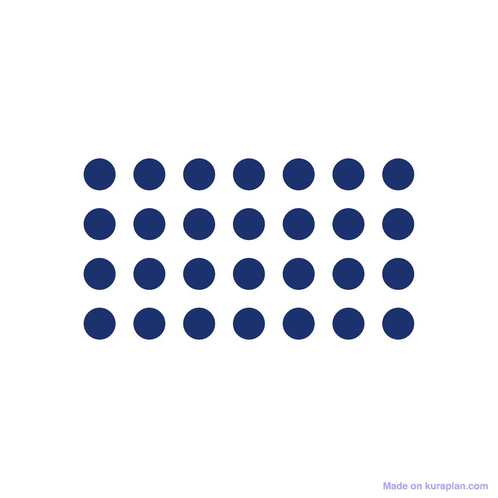 Array — 4 × 7 = 28