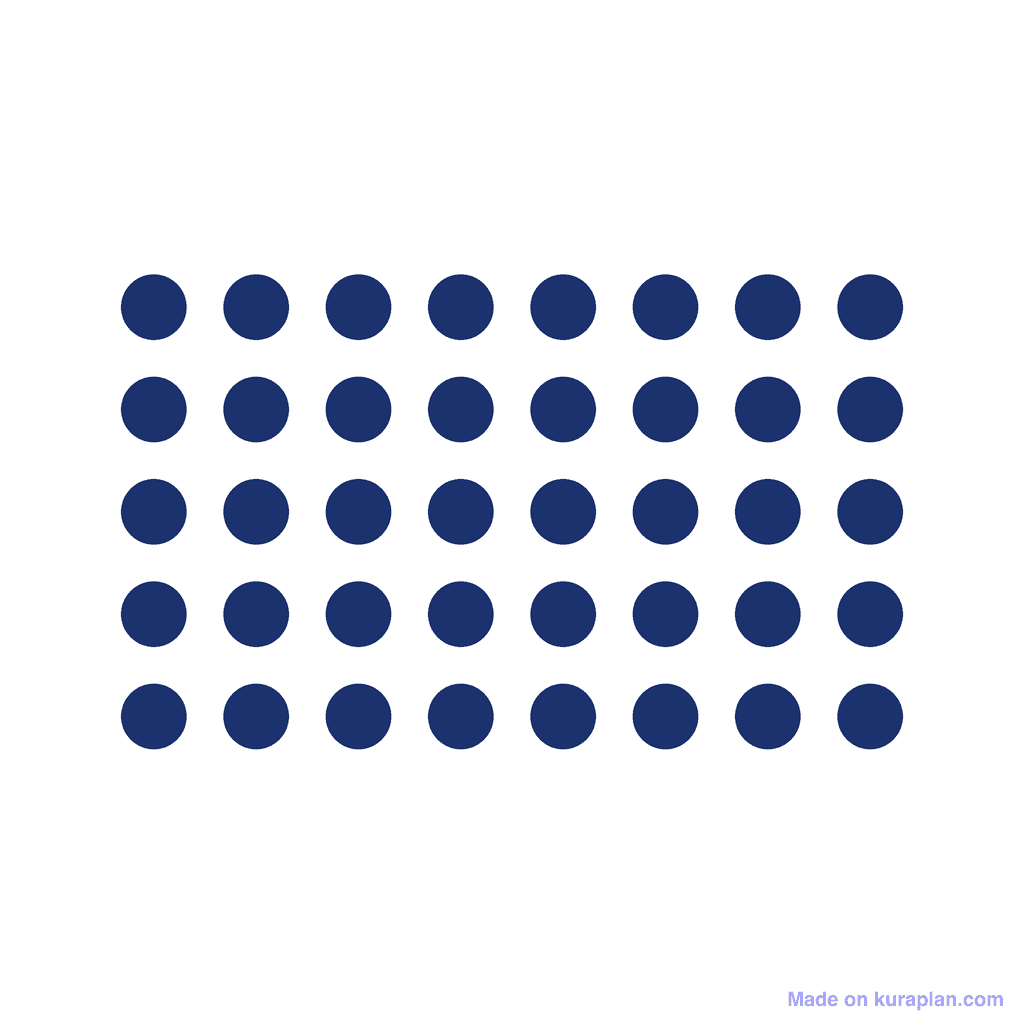 Array — 5 × 8 = 40