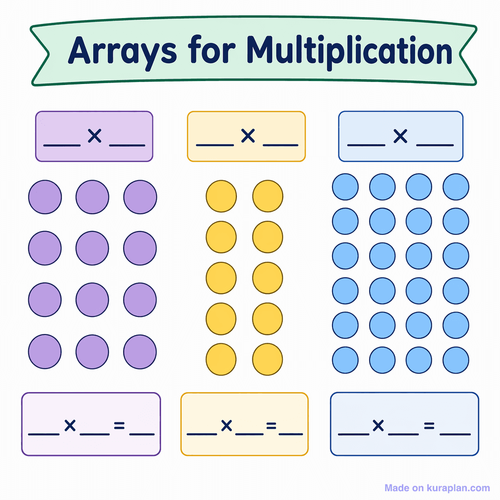 Arrays for Multiplication (simple, unlabeled)