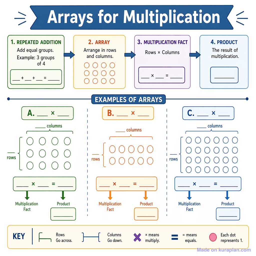 Arrays for Multiplication (detailed, unlabeled)