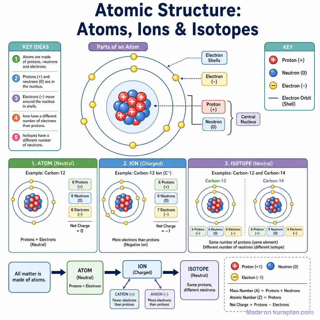 Atomic Structure: Atoms, Ions & Isotopes (detailed)