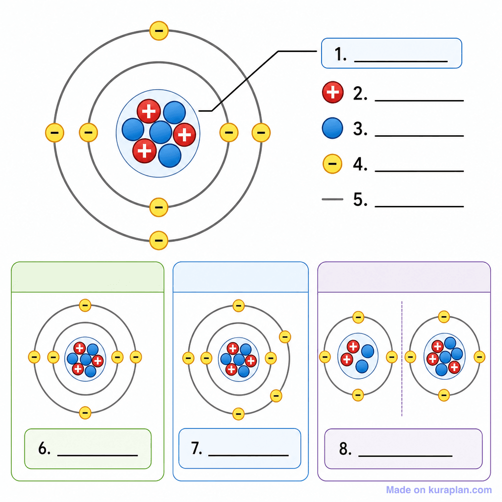Atomic Structure: Atoms, Ions & Isotopes (simple, unlabeled)