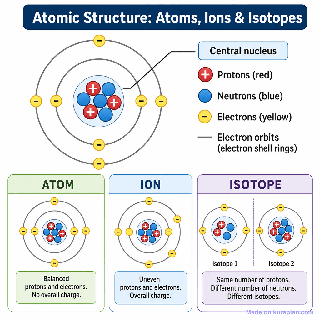 Atomic Structure: Atoms, Ions & Isotopes (simple)
