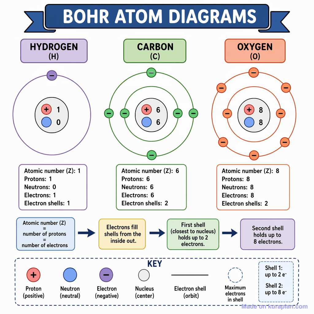 Bohr Atom Diagrams (detailed)