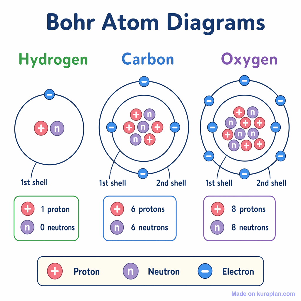Bohr Atom Diagrams (simple)