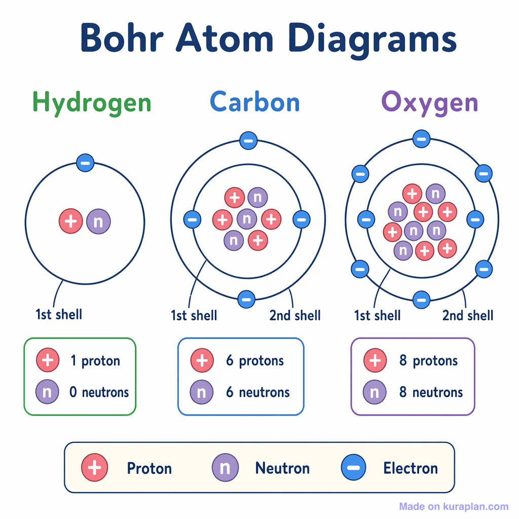 Bohr Atom Diagrams (simple)