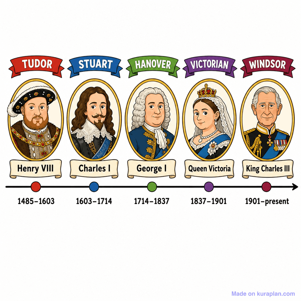 British Monarchs Timeline Portraits