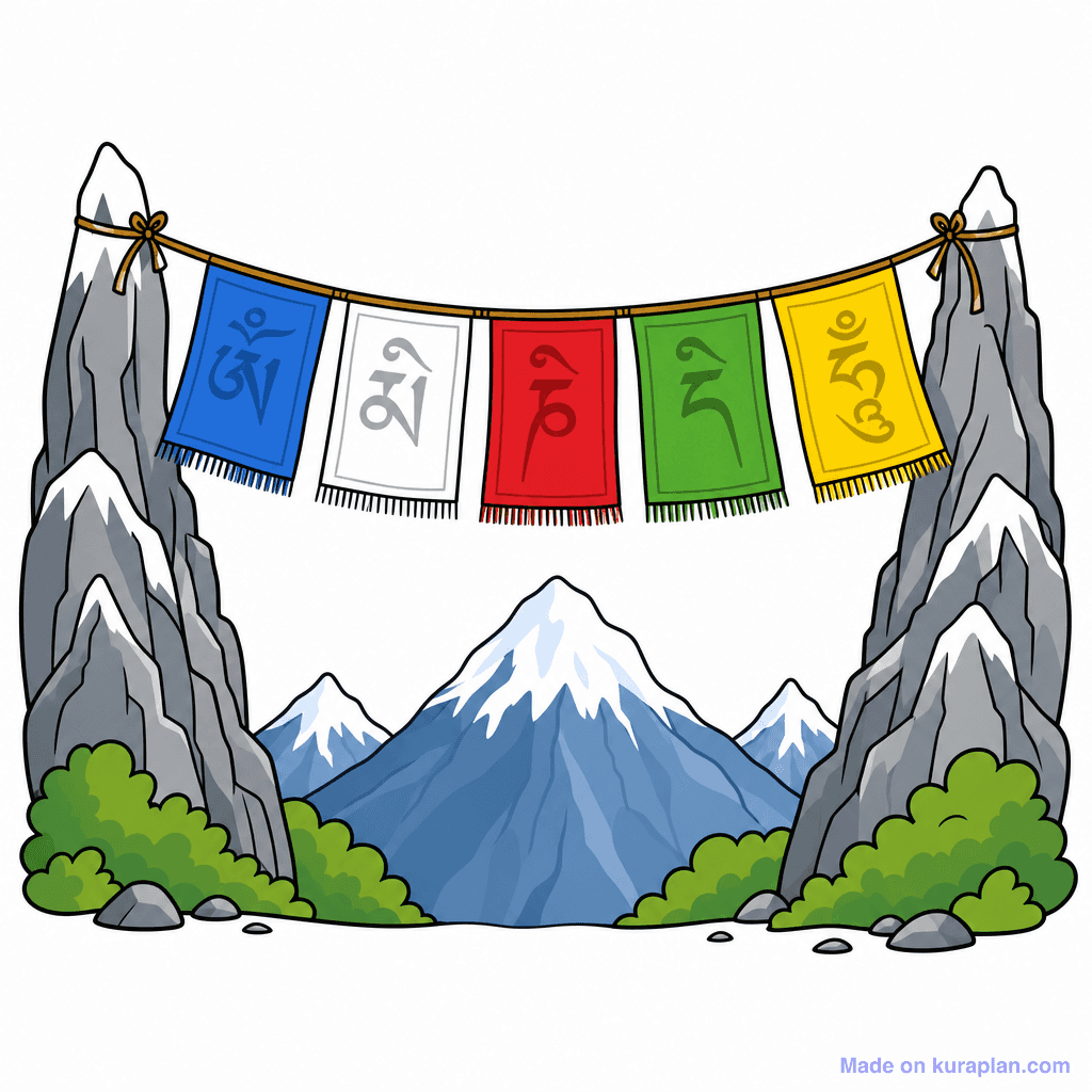 Buddhist Prayer Flags Himalaya