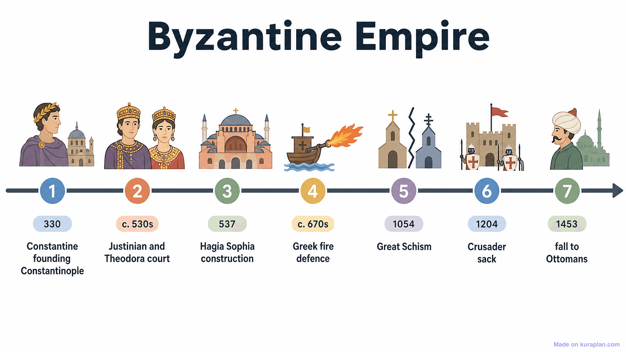 Byzantine Empire Timeline