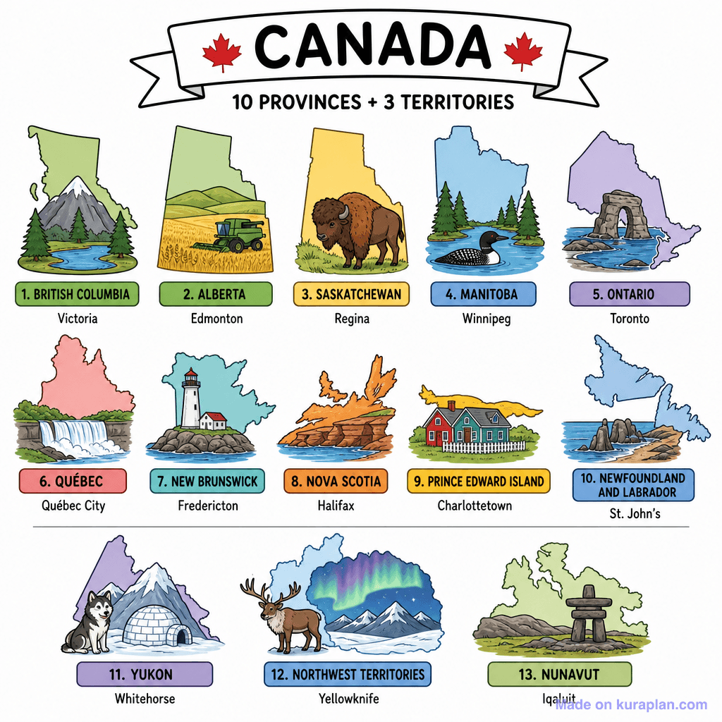 Canada Provinces Territories