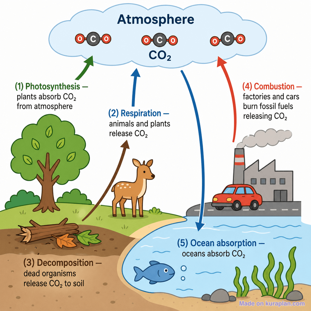 The Carbon Cycle (simple)