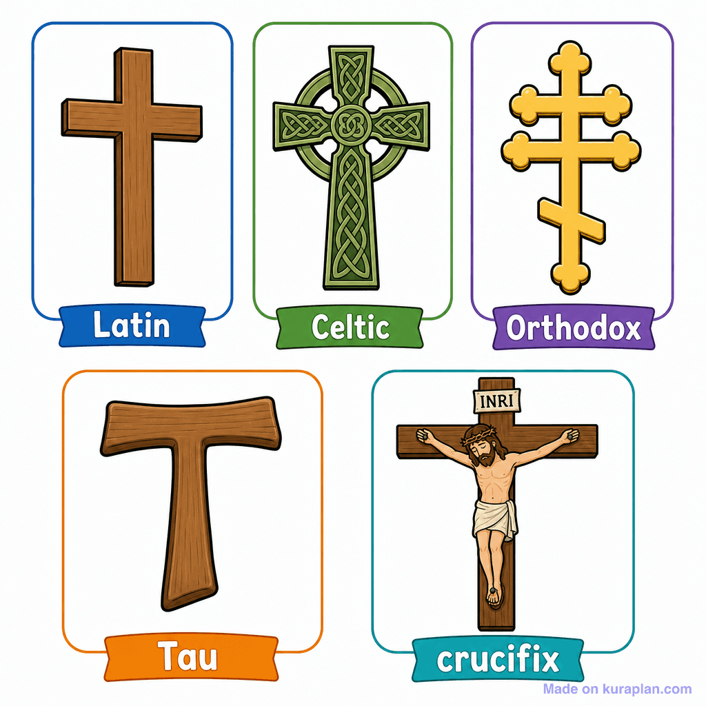 Christian Cross Variants Grid