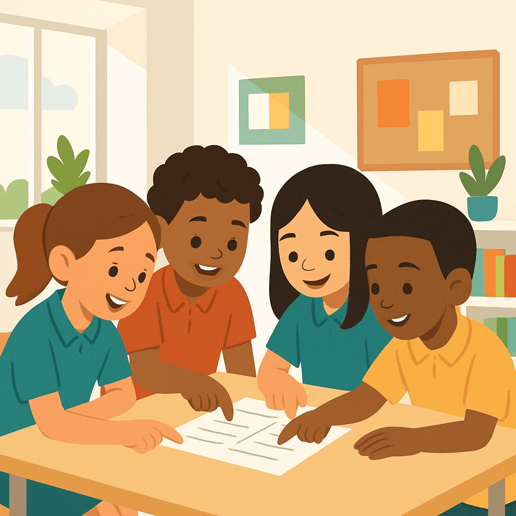 Students working together
