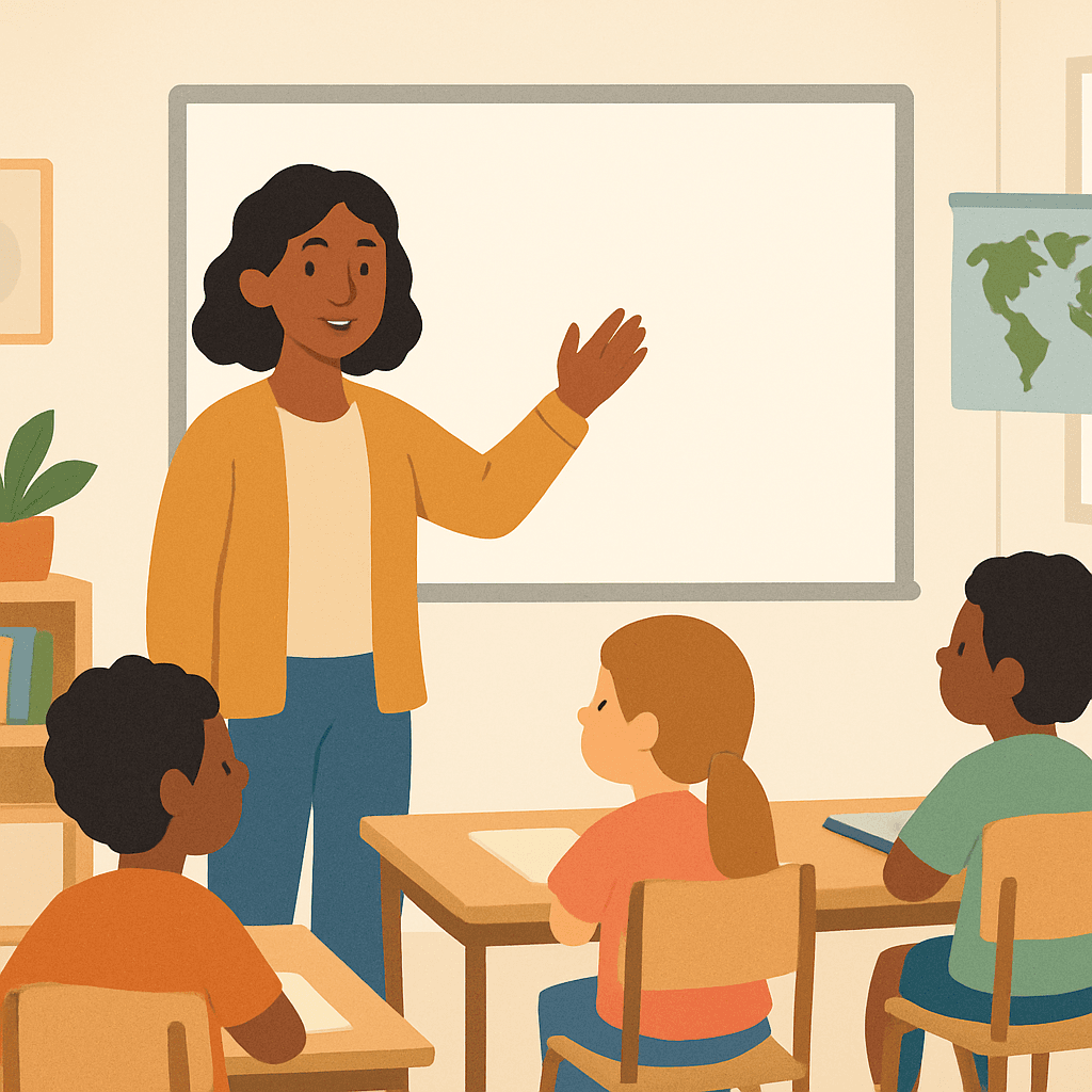 Teacher leading a lesson