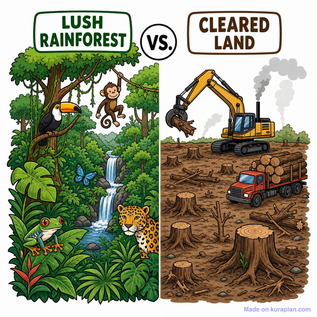 Climate Deforestation Before After