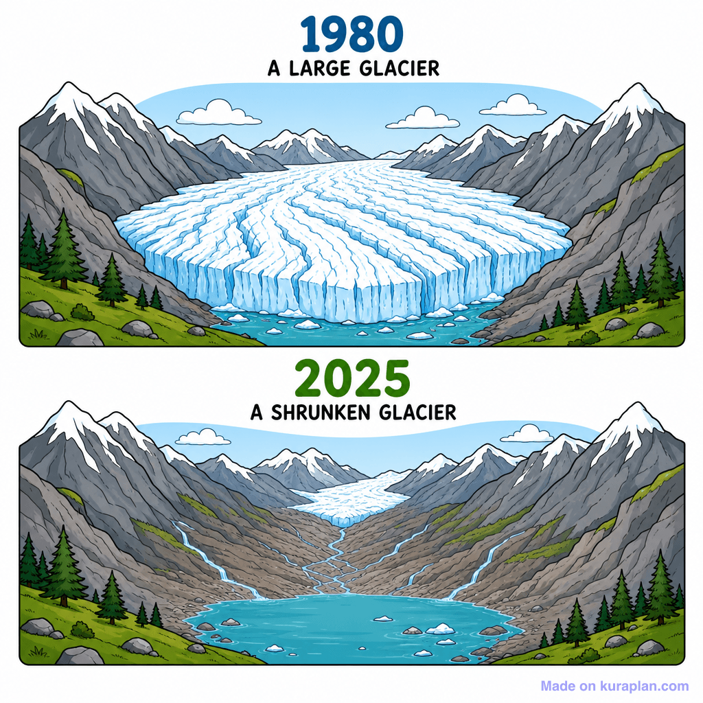 Climate Glacier Retreat Before After
