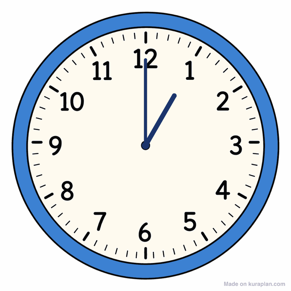 Clock Face — 1:00 (1 O'Clock)