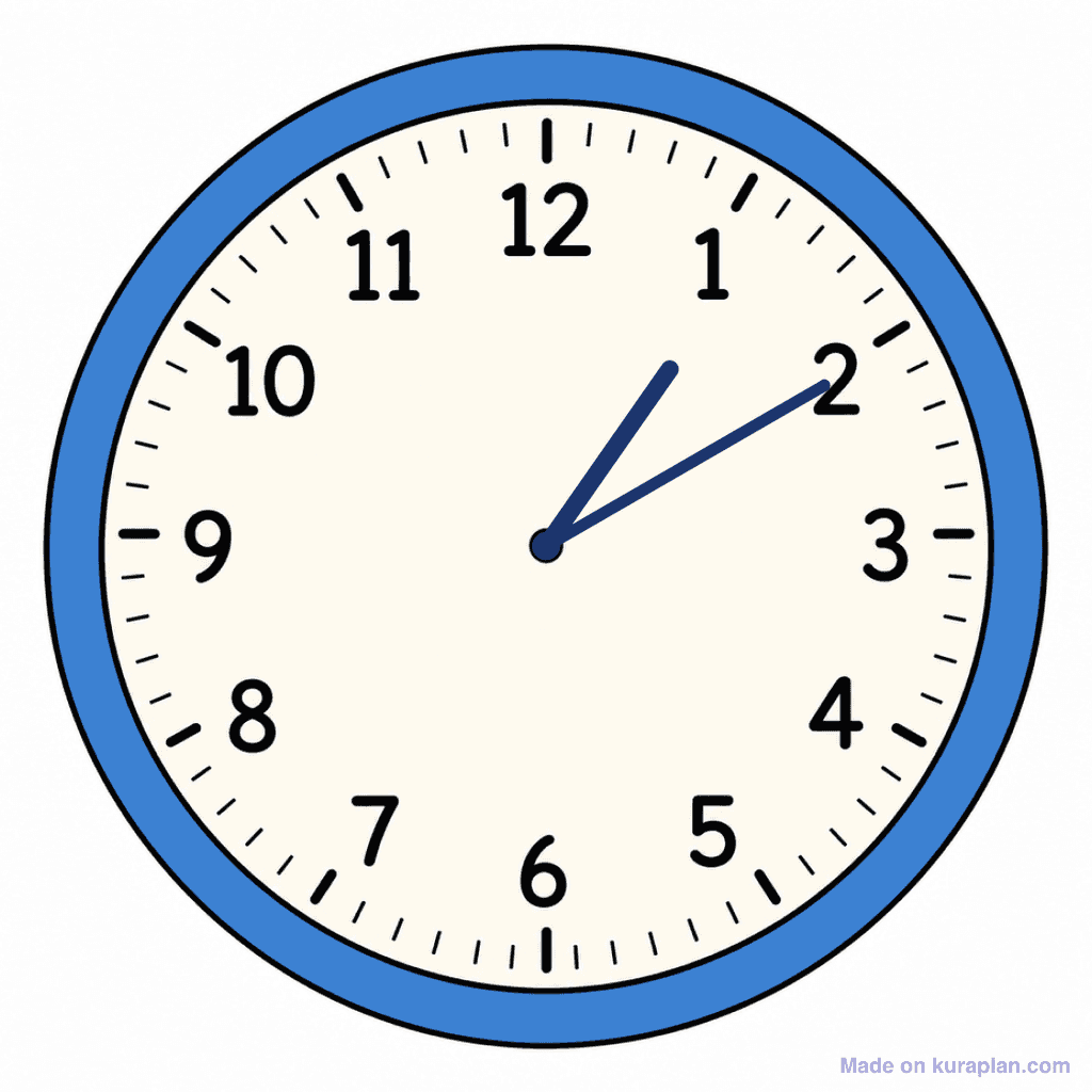 Clock Face — 1:10 (Ten Past 1)