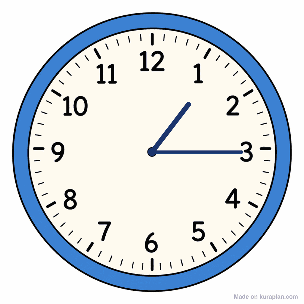 Clock Face — 1:15 (Quarter Past 1)